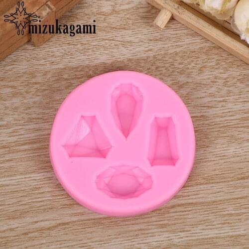 1pcs UV Resin Jewelry Liquid Silicone Mold Geometric Water Drop Gem Resin Charms Molds For DIY Intersperse Making Jewelry Mold