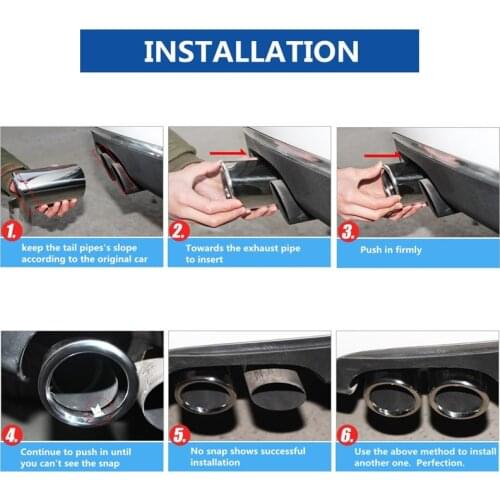 2pcs Accessories Exhaust Tip Muffler Pipes Auto Car Muffler Covers For VW Tiguan Passat B7 CC Audi A3 8P A4 B8 Q5 A1