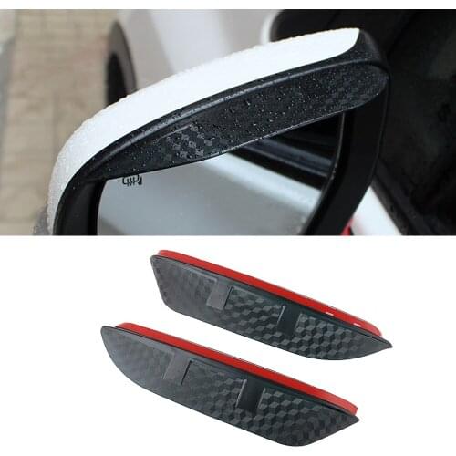 For Suzuki Liana A6 2010-2019 2pcs Car Side Rear View Mirror Rain Visor Carbon Fiber Texture Eyebrow Sun Shade Snow Guard Cover