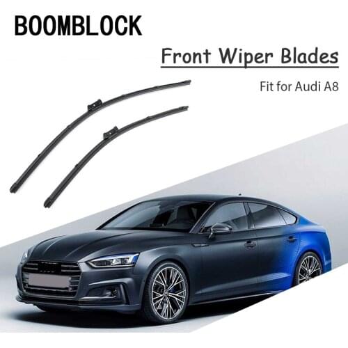 BOOMBLOCK 2pc Car Windshield Rubber Wiper Blades Arm Kit For Audi A5 2016 2015 2014 2013 2012-2007