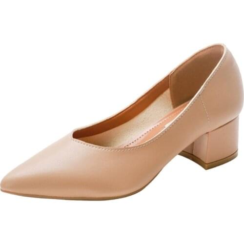 2021 New Spring Autumn Summer Winter Medium height Women Leather Shoes