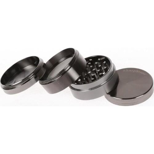 40mm/50mm/55/63/75mm 4-layer Aluminum Herbal Herb Tobacco Grinder Smoke Grinders