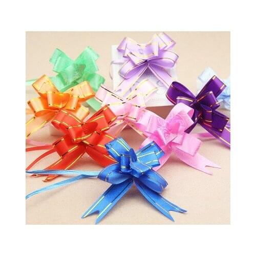 400pcs Pull Bow Ribbons Gift Wrapping Happy New Year Wedding Birthday Party Supplies Home Decoration DIY Pull Flower Ribbons