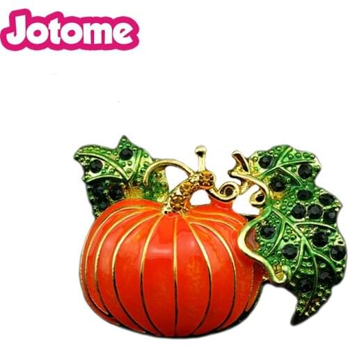 50pcs/lot Enamel Pumpkin Halloween Brooch