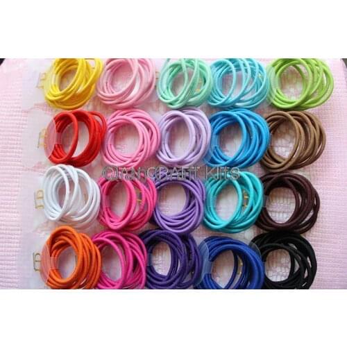 500pcs assorted colors adult Girl Kids Tiny Hair Bands Elastic Ties Ponytail Holder 45mm dia