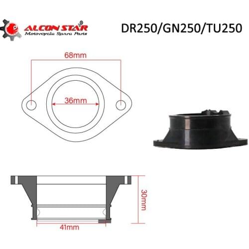 Alconstar- For Suzuki DR250 1982-1987 TU250 1997-2001 GN250 Rubber Motorcycle Carburetor Adapter Boot Flange Inlet Intake Pipe