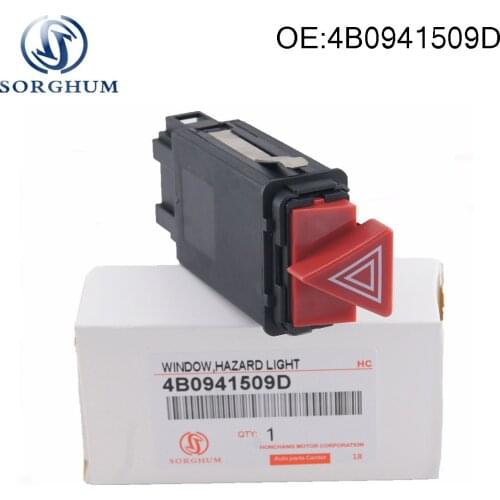Hazard Flasher Switch 4B0941509D For Audi A6 S6 RS6 C5