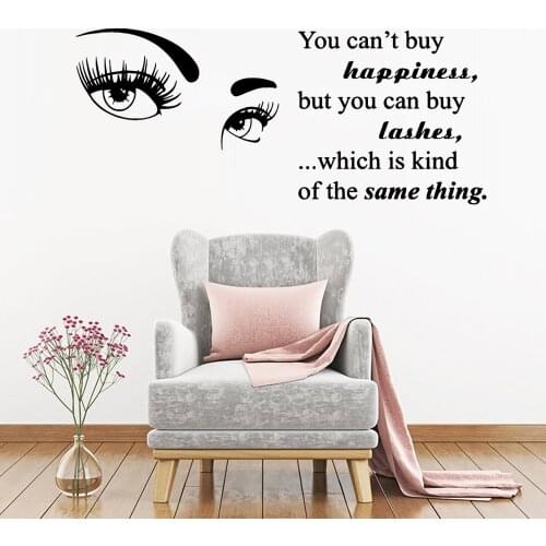 Free shipping eyelash Removable Art Vinyl Wall Stickers For Kids Rooms Decoration Home Party Decor Wallpaper