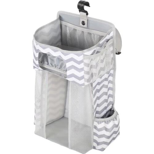 Baby Bed Hanging Bag Detachable Diaper Toy Storage Bag For Crib Infant Newborn Baby Playard Diaper Organizer