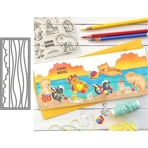 Long Rectangle Clouds Metal Cutting Dies for Scrapbooking Handmade Tools Mold Cut Stencil New DIY Card Make Mould Model Craft