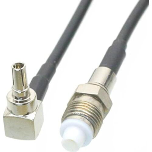 FME Female Jack Straight to CRC9 Male Right Angle RG316/RG174/RG316D Pigtail Cable For Huawei Series 3G Modem
