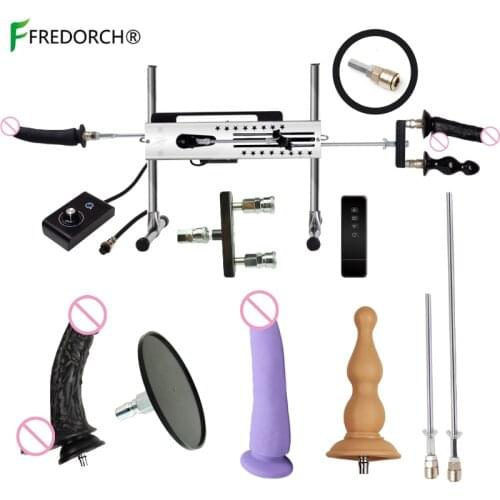 Fredorch F6S 120W Super Power Sex Machine Wireless Remote Control with Different Kinds of Vac-u-Lock Sex Accessories 30DB Silent
