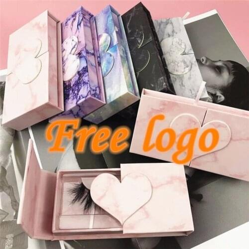 NEW 20/50/100 pcs Eyelash Marble double door Box Wholesale Lashes Boxes Empty Eyelash Package Boxes Case 8-25mm Lashes Rectangle