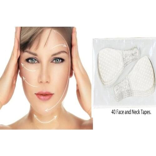 40Pcs/Set Invisible Thin Face Facial Stickers Facial Line Wrinkle Flabby Skin V-Shape Face Tape Scotch for Face Skin Lift Up