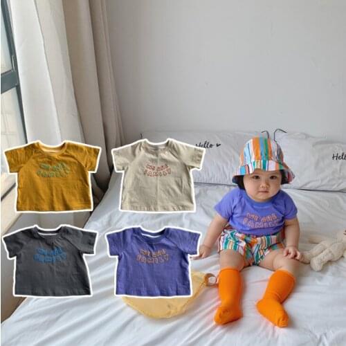 2021 new boys girls t-shirt fashion cotton summer shorts sleeve babys top