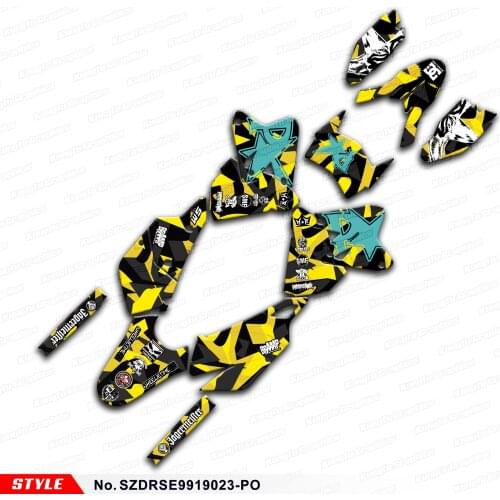 Aftermarket Custom Vinyl Decals for DRZ400SM DRZ400E DRZ 400 SM Enduro DRZ400 SM E KLX 400R 99 to 19, Style No. SZDRSE9919023-PO