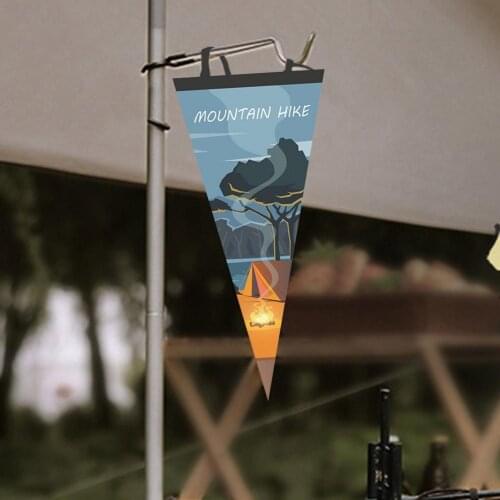 Outdoor Camping Pennant Flag Camping Tent Triangular Flag Decoration Colorful Tent Sign Flag For Outdoor Camping Hiking