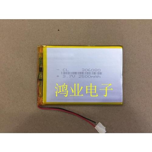 3.7V polymer lithium battery 2500mAh 306080 is suitable for GPS batteries, LED mobile power supply, etc