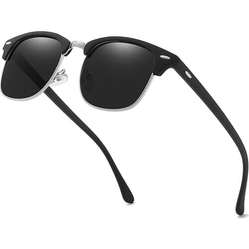 Polarized Sunglasses Half Frame Vintage Sun Glasses Famous Brand Sunglases Polaroid Sunglasses Retro Feminino for Women Men