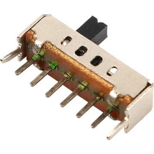 10pcs Slide Switch 1P4T 6 Pin Toggle Single Row Through Holes Vertical Straight SS-14D01VG3 SS-D01VG4 SS-D01VG5