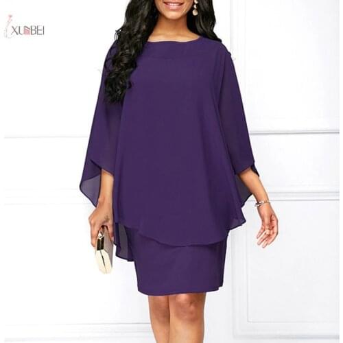 Chiffon Plus Size Mother Of The Bride Dresses 2019 Three Quarter Sleeve Wedding Party Dress Formal Evening Gown