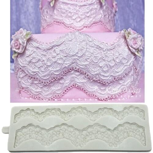 Silicone Mold Fondant Cake Lace Embossed Cake Mold Sugar Lace Mat Cake Decorating Tool Embossing Mat m153