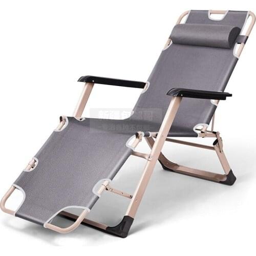 Reclining chair folding lunch chair nap bed office back lazy reclining chair bed beach home multifunctional chair