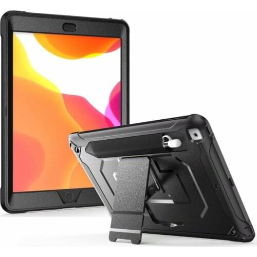 3 Layers Heavy Duty Silicone Case For New IPad 7th 10.2 inch 2019 Stand Cover Pencil Holder Funda Tablet Protective+Strap+pen