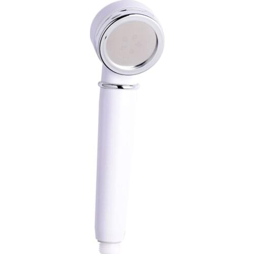 Skin Care ABS Plastic Single Function Eco White Water Filter Mineral Stone Vitamin C Bathroom Hand Shower Head With PP Cotton