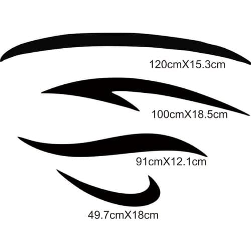 2 x Stripes Graphics Vinyl Graphics Decals Car Stickers for Motorhome Caravan Travel Trailer Camper Van 100*18.5cm