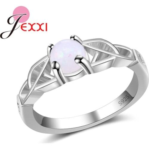 High Quality Women Anniversary Engagement Wedding Opal Rings 925 Sterling Silver Best Summer Finger Jewelry High Quality