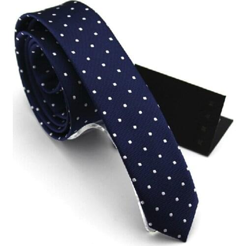 High Quality 2021 New Arrivals Slim Ties for Men Little Polka Dot 4cm Brand Commercial Neckties Skinny Tie Gift Box SALE