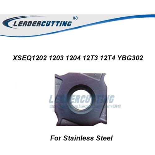 XSEQ1202 1203 1204 12T3 12T4 YBG302*10pcs Milling carbide inserts,Mliing inserts for Stainless Steel and Steel