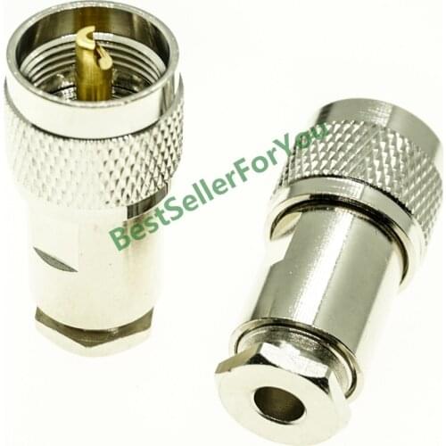 UHF Clamp PL259 male Plug for LMR195 RG58 RG400 RG142 cable RF coax connector