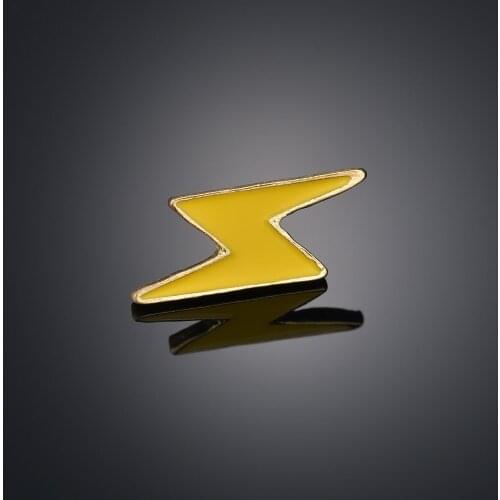 Yellow Lightning Girl Enamel Pins Video Game Software Custom Mug Brooches Bag Clothes Lapel Pin Badge Cartoon Animal Jewelry
