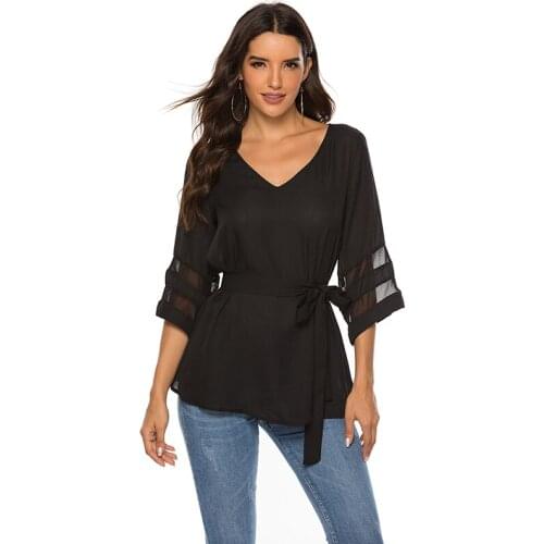Women Blouses Casual OL Chiffon Blouse Summer Autumn Loose Casual Shirt Work Wear Blusas Feminina Tops Shirts Summer Clothing