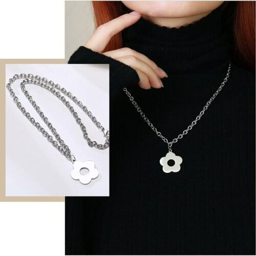 Womens Assorted Flowers Moon Heart Butterfly Charm Choker Necklaces, Never Fade Stainless Steel Dainty Lady Birthday Party Gift