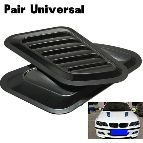 1 Pair Decorative Air Flow Intake Scoop Turbo Bonnet Vent Cover Hood Fender Hood Decoration Air Intake Air Inlet Sticker