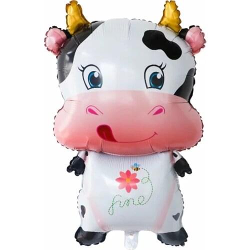 1pc 98x60cm big Milk Cow Aluminum Helium Foil Balloons Baby Shower Birthday Party Decoration Air Globos Kids Toys Ball