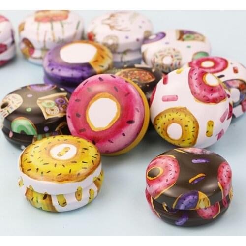 12pcs Mini Elegant Flower Tin Box DIY Candle Jar Balm Round Empty Case Portable Lipstick Spices Storage