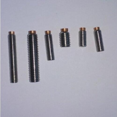 2pcs M8 set screw inner hexagon socket bolts copper cylinder end male screw stainless steel 8mm-57mm length