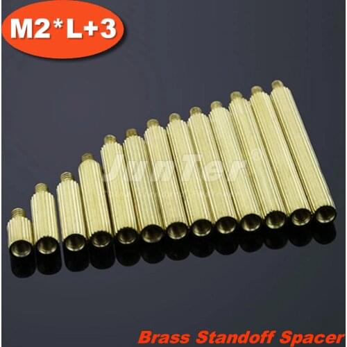 500pcs/lot Brass Standoff Spacer M2*Length Male x M2 Female Thread 3mm