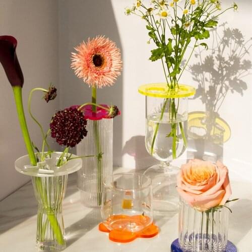 Nordic Acrylic Coaster Vase Holder Cup Mug Drink Coaster Heat Resistant Table Mat Coaster Decoration & Accessories