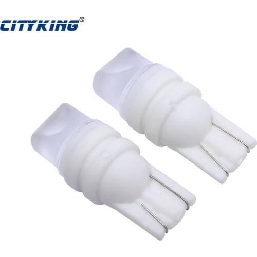 Free Shipping 100pcs T10 led 2smd 5730 SMD 1W Bulb T10 led Auto Instrument light License plate Bulbs Wedge Lamp Car styling LED