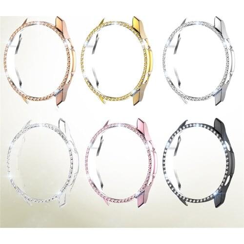 Watch Cover Case for Samsung Galaxy Watch 3 41MM 45MM Watch Diamond Electroplated Protective Shell Bumper Cover Protector