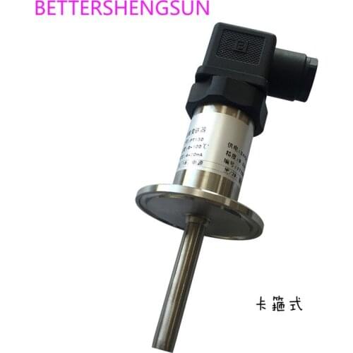 Pt100 Temperature Transmitter Sensor 0-100 Degrees 4-20mA Pipe Temperature Clamp Thread