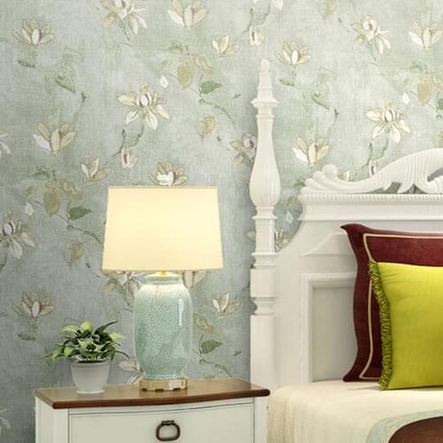Vintage Europe Pastoral Style Floral Wallpaper Non Woven Living Room Bedroom Background Wall Paper Flowers Home Decoration 10m