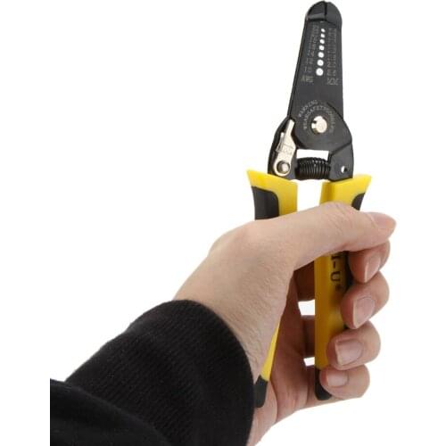 TU-2021 Precise Wire Stripper/Cutter Tool Clamp & Steel Wire Cable Cutter Plier Tool Stripping 22-10AWG Multi-tool Pliers