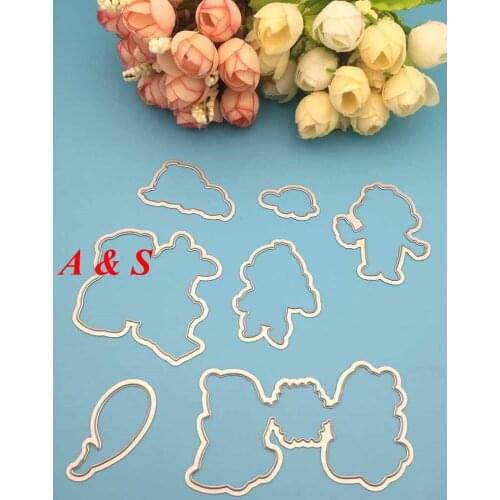 KC17 Cute Baby Snow Christmas Metal Cutting Dies Transparent Clear Stamp for Scrapbooking DIY Paper Decoration