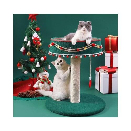 Cat Nest Cat Climbing Frame Cute Christmas Cat Tree Grinding Claw Toys Cat Scratching Board Sisal Cat Scratching Post